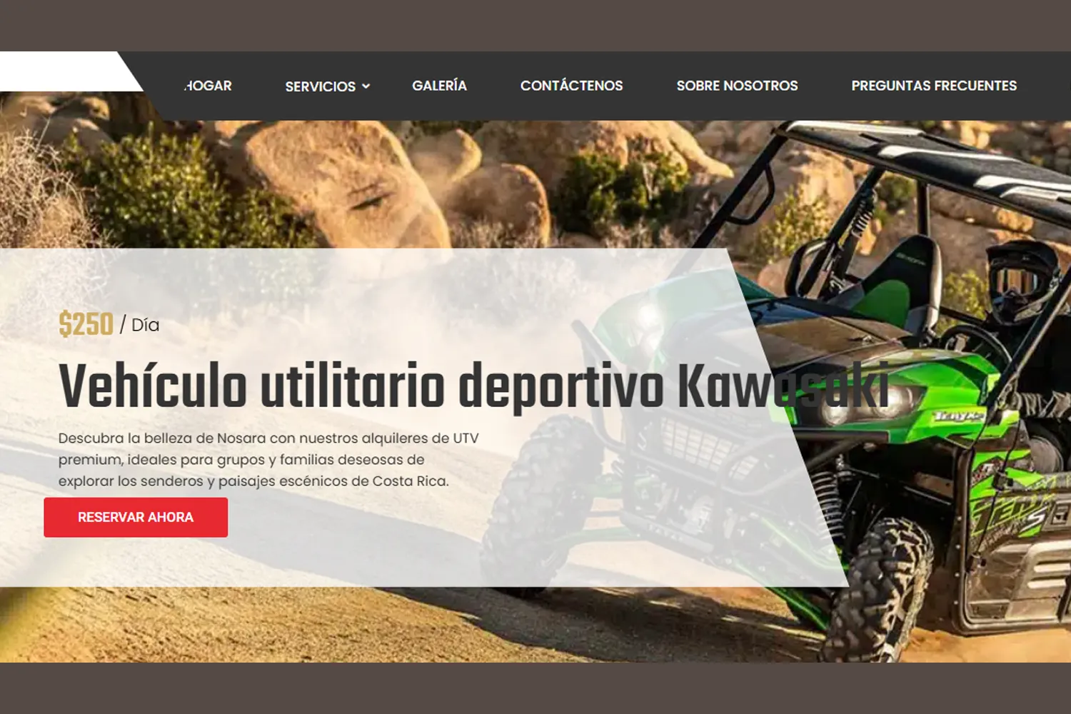 Diseño de Páginas Web para el Alquiler de ATV, UTV y Motocicletas