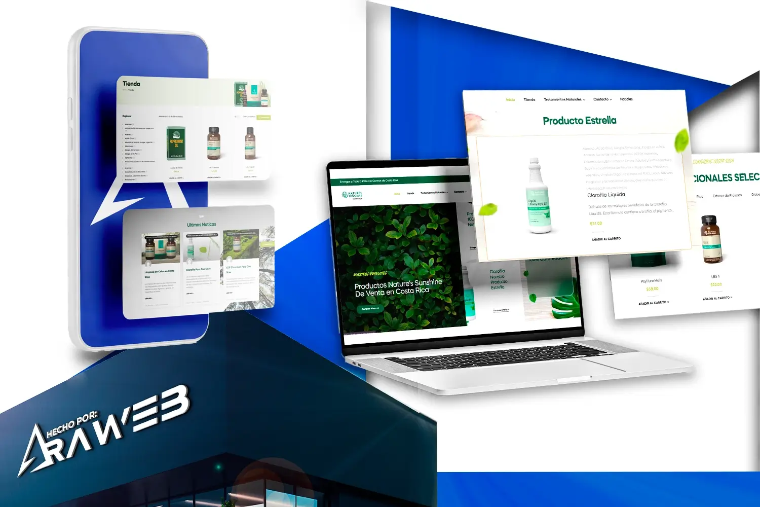 Sitios web de productos naturales